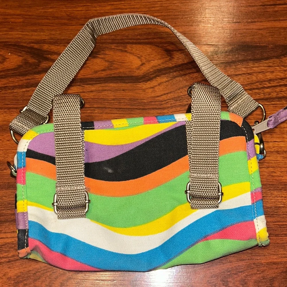 VTG Po Campo Bike Handlebar Clutch Vibrant Multicolor Wave Bag  HTF